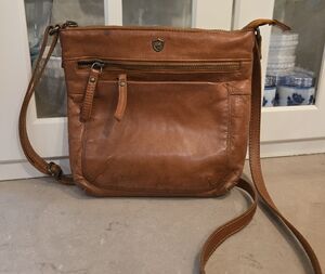 Cochoa Brown Leather Crossbody Bag